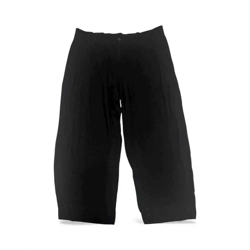 GAP Mid Rise Linen-Blend Barrel Pants - Large Petite - Picture 1 of 3